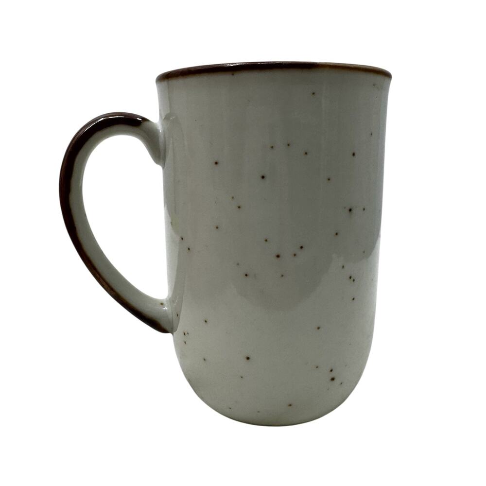Japan Vintage Speckled Stoneware Purple Floral Coffee Cup Mug - Picture 2 of 7